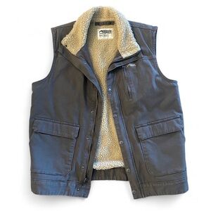 Mountain Khakis Vest Sherpa Lined Men’s Utility Vests Hike Gorpcore Fisherman, M